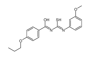 N-[(3-methoxyphenyl)carbamothioyl]-4-propoxybenzamide结构式