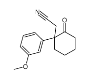 2-[1-(3-methoxyphenyl)-2-oxocyclohexyl]acetonitrile结构式