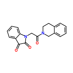 1-[2-(3,4-Dihydro-2(1H)-isoquinolinyl)-2-oxoethyl]-1H-indole-2,3-dione结构式