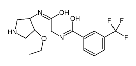 N-[2-[[(3S,4S)-4-ethoxy-3-pyrrolidinyl]amino]-2-oxoethyl]-3-(trifluoromet hyl)-结构式