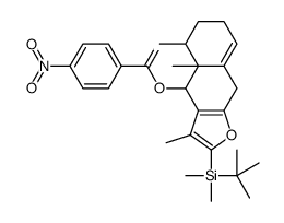 [2-[tert-butyl(dimethyl)silyl]-3,4a,5-trimethyl-5,6,7,9-tetrahydro-4H-benzo[f][1]benzofuran-4-yl] 4-nitrobenzoate Structure