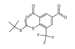 tert-Butyl 2,4-dinitro-6-(trifluoromethyl)phenyl trithiocarbonate结构式