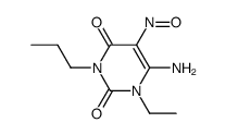 2,4(1H,3H)-Pyrimidinedione,6-amino-1-ethyl-5-nitroso-3-propyl-(9CI)结构式