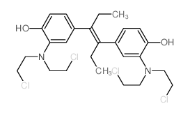 2-[bis(2-chloroethyl)amino]-4-[4-[3-[bis(2-chloroethyl)amino]-4-hydroxy-phenyl]hex-3-en-3-yl]phenol structure