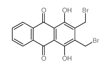 2,3-bis(bromomethyl)-1,4-dihydroxy-anthracene-9,10-dione结构式