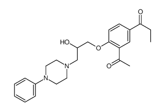 1-[3-acetyl-4-[2-hydroxy-3-(4-phenylpiperazin-1-yl)propoxy]phenyl]propan-1-one Structure