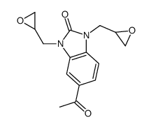 5-acetyl-1,3-bis(oxiran-2-ylmethyl)benzimidazol-2-one Structure