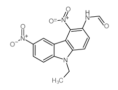 N-(9-ethyl-4,6-dinitro-carbazol-3-yl)formamide Structure