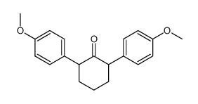 2,6-Bis[p-methoxyphenyl]cyclohexanone Structure