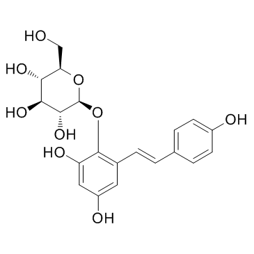 2,3,5,4'-Tetrahydroxyl diphenylethylene-2-O-glucoside Structure