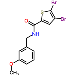 4,5-Dibromo-N-(3-methoxybenzyl)-2-thiophenecarboxamide Structure