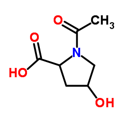 1-ACETYL-4-HYDROXY-PYRROLIDINE-2-CARBOXYLIC ACID structure