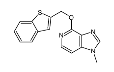 4-(1-benzothiophen-2-ylmethoxy)-1-methylimidazo[4,5-c]pyridine结构式