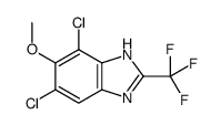 4,6-dichloro-5-methoxy-2-(trifluoromethyl)-1H-benzimidazole结构式