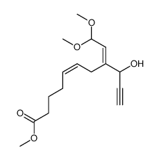 (Z)-8-[2,2-Dimethoxy-eth-(E)-ylidene]-9-hydroxy-undec-5-en-10-ynoic acid methyl ester Structure