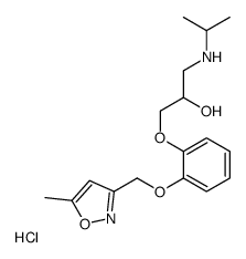 1-[2-[(5-methyl-1,2-oxazol-3-yl)methoxy]phenoxy]-3-(propan-2-ylamino)propan-2-ol,hydrochloride结构式