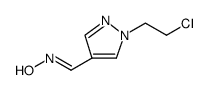 1H-Pyrazole-4-carboxaldehyde, 1-(2-chloroethyl)-, oxime Structure