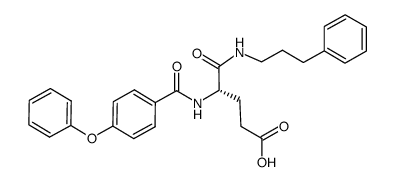 N2-(4-phenoxybenzoyl)-N-(3-phenylpropyl)-L-α-glutamine结构式