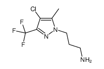 3-[4-Chloro-5-methyl-3-(trifluoromethyl)-1H-pyrazol-1-yl]-1-propa namine Structure