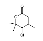 5-Chlor-4,6,6-trimethyl-5,6-dihydro-2H-pyran-2-on Structure