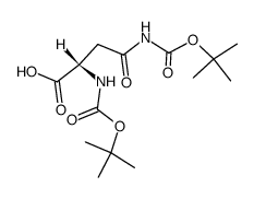 Nα,Nca-di-tert-butyloxycarbonylasparagine Structure