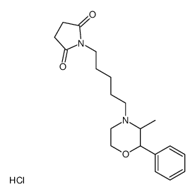 1-[5-(3-Methyl-2-phenyl-morpholin-4-yl)-pentyl]-pyrrolidine-2,5-dione; hydrochloride结构式