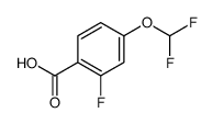 4-(Difluoromethoxy)-2-fluorobenzoic acid结构式