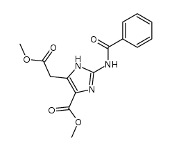 methyl 2-(benzoylamino)-4-(methoxycarbonyl)-1H-imidazole-5-acetate Structure