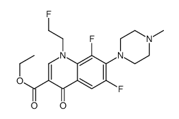 6,8-Difluoro-1-(2-fluoroethyl)-7-(4-methyl-1-piperazinyl)-4-oxo-1,4-dihydroquinoline-3-carboxylic acid ethyl ester structure