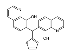 7-[(8-hydroxyquinolin-7-yl)-thiophen-2-ylmethyl]quinolin-8-ol Structure