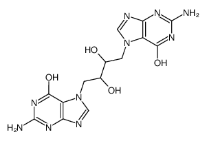 2,2'-diamino-1,7,1',7'-tetrahydro-7,7'-(2,3-dihydroxy-butane-1,4-diyl)-bis-purin-6-one结构式