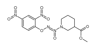 O2-(2,4-dinitrophenyl) 1-[(3-methoxycarbonyl)piperidin-1-yl]diazen-1-ium-1,2-diolate结构式