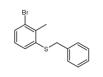 1-benzylsulfanyl-3-bromo-2-methyl-benzene Structure