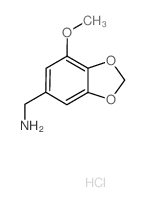 C-(7-Methoxy-benzo[1,3]dioxol-5-yl)-methylamine hydrochloride Structure