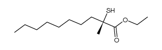 (S)-ethyl 2-mercapto-2-methyldecanoate结构式