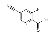 5-cyano-3-fluoropyridine-2-carboxylic acid structure