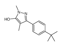 1,4-Dimethyl-3-[4-(2-methyl-2-propanyl)phenyl]-1H-pyrazol-5-ol Structure