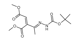 dimethyl 2-(1-(2-(tert-butoxycarbonyl)hydrazono)ethyl)but-2-enedioate结构式