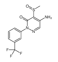 5-amino-4-methylsulfinyl-2-[3-(trifluoromethyl)phenyl]pyridazin-3-one Structure