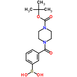 (3-(4-(TERT-BUTOXYCARBONYL)PIPERAZINE-1-CARBONYL)PHENYL)BORONIC ACID structure