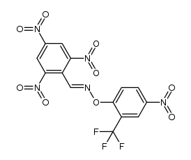 (E)-2,4,6-trinitrobenzaldehyde O-(4-nitro-2-(trifluoromethyl)phenyl) oxime Structure