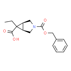 (1R,5S,6s)-3-benzyl 6-ethyl 3-azabicyclo[3.1.0]hexane-3,6-dicarboxylate结构式