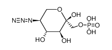 ((2R,3S,4R,5S)-5-azido-2,3,4-trihydroxytetrahydro-2H-pyran-2-yl)methyl dihydrogen phosphate结构式