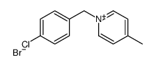 1-[(4-chlorophenyl)methyl]-4-methylpyridin-1-ium,bromide结构式