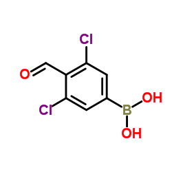 3,5-Dichloro-4-formylphenylboronic acid结构式