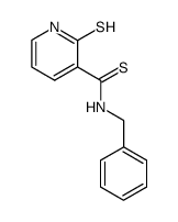 N-benzyl-2-mercaptopyridine-3-carbothioamide Structure