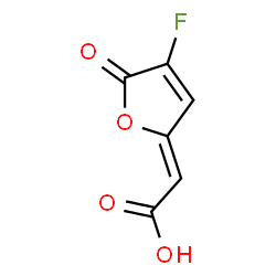 Acetic acid, (4-fluoro-5-oxo-2(5H)-furanylidene)- (9CI)结构式