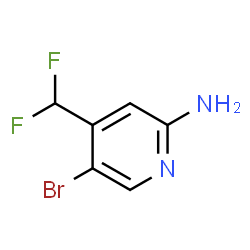 5-bromo-4-(difluoromethyl)pyridin-2-amine结构式