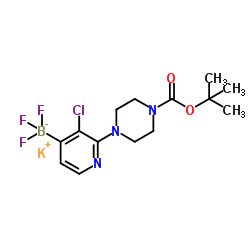 potassium (2-(4-(tert-butoxycarbonyl)piperazin-1-yl)-3-chloropyridin-4-yl)trifluoroborate Structure