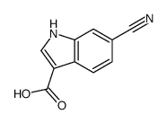 6-Cyano-1H-indole-3-carboxylic acid structure